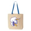 Natural Tote with Contrast-Color Handles Thumbnail