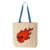 Natural Tote with Contrast-Color Handles Thumbnail