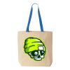 Natural Tote with Contrast-Color Handles Thumbnail