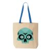 Natural Tote with Contrast-Color Handles Thumbnail