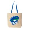 Natural Tote with Contrast-Color Handles Thumbnail