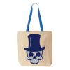 Natural Tote with Contrast-Color Handles Thumbnail