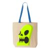 Natural Tote with Contrast-Color Handles Thumbnail