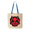 Natural Tote with Contrast-Color Handles Thumbnail