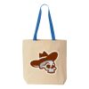 Natural Tote with Contrast-Color Handles Thumbnail