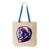 Natural Tote with Contrast-Color Handles Thumbnail