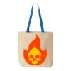 Natural Tote with Contrast-Color Handles Thumbnail