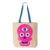 Natural Tote with Contrast-Color Handles Thumbnail
