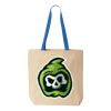 Natural Tote with Contrast-Color Handles Thumbnail