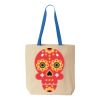 Natural Tote with Contrast-Color Handles Thumbnail