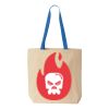 Natural Tote with Contrast-Color Handles Thumbnail