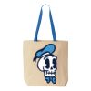 Natural Tote with Contrast-Color Handles Thumbnail