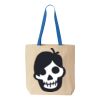 Natural Tote with Contrast-Color Handles Thumbnail