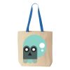 Natural Tote with Contrast-Color Handles Thumbnail