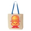 Natural Tote with Contrast-Color Handles Thumbnail