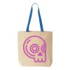 Natural Tote with Contrast-Color Handles Thumbnail
