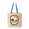 Natural Tote with Contrast-Color Handles Thumbnail