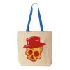 Natural Tote with Contrast-Color Handles Thumbnail
