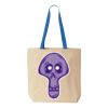 Natural Tote with Contrast-Color Handles Thumbnail