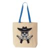 Natural Tote with Contrast-Color Handles Thumbnail