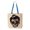 Natural Tote with Contrast-Color Handles Thumbnail