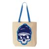 Natural Tote with Contrast-Color Handles Thumbnail