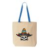 Natural Tote with Contrast-Color Handles Thumbnail
