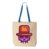 Natural Tote with Contrast-Color Handles Thumbnail