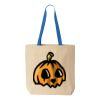 Natural Tote with Contrast-Color Handles Thumbnail