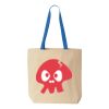 Natural Tote with Contrast-Color Handles Thumbnail