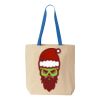Natural Tote with Contrast-Color Handles Thumbnail