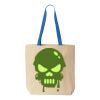 Natural Tote with Contrast-Color Handles Thumbnail
