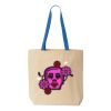 Natural Tote with Contrast-Color Handles Thumbnail
