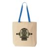 Natural Tote with Contrast-Color Handles Thumbnail
