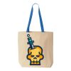 Natural Tote with Contrast-Color Handles Thumbnail