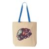Natural Tote with Contrast-Color Handles Thumbnail