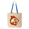 Natural Tote with Contrast-Color Handles Thumbnail