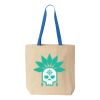 Natural Tote with Contrast-Color Handles Thumbnail