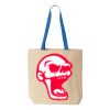 Natural Tote with Contrast-Color Handles Thumbnail