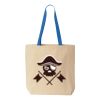 Natural Tote with Contrast-Color Handles Thumbnail
