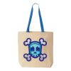 Natural Tote with Contrast-Color Handles Thumbnail