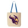 Natural Tote with Contrast-Color Handles Thumbnail