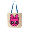 Natural Tote with Contrast-Color Handles Thumbnail