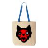 Natural Tote with Contrast-Color Handles Thumbnail