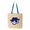 Natural Tote with Contrast-Color Handles Thumbnail