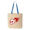 Natural Tote with Contrast-Color Handles Thumbnail