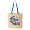 Natural Tote with Contrast-Color Handles Thumbnail