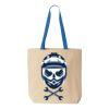 Natural Tote with Contrast-Color Handles Thumbnail