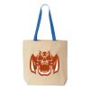 Natural Tote with Contrast-Color Handles Thumbnail