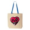 Natural Tote with Contrast-Color Handles Thumbnail